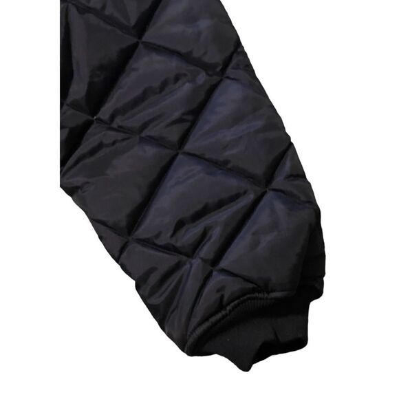 Veezo Wear Vintage Quilted Black Jacket Men’s XL Full Zip Puffer Style Retro - Picture 5 of 7